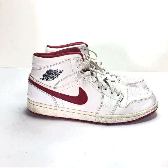 Jordan Other - Nike Air Jordan 1 Mid 'White Gym Red' 10.5